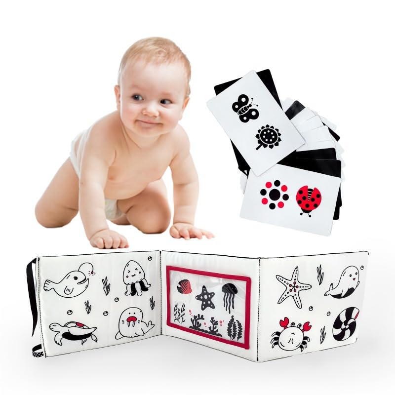 SNOWIE SOFT® Black and White for Baby Toys, Tummy Time High Contrast Newborn 0-3 Months