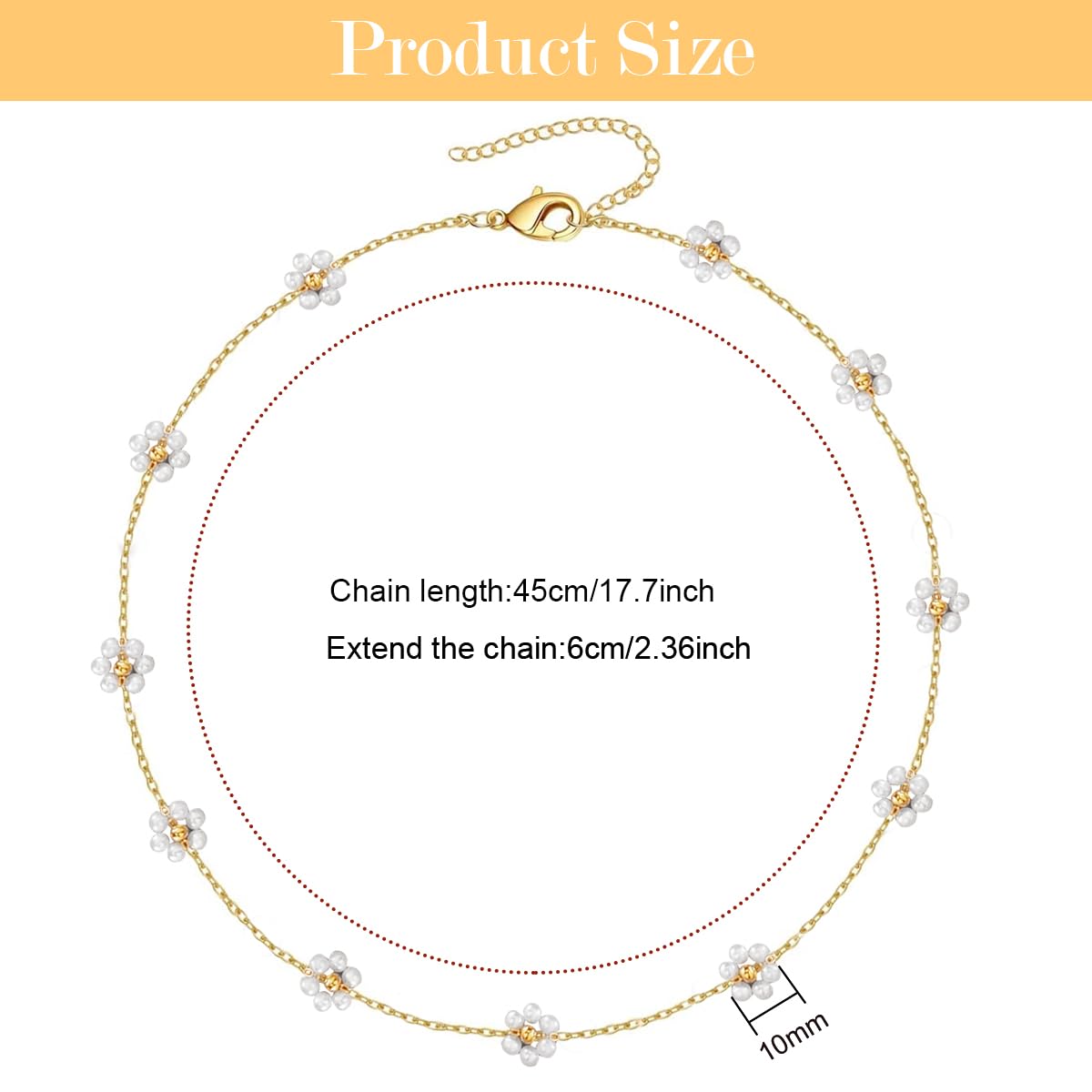 SANNIDHI Pearl Necklace for Women with Flower Pendant and Gift Box | Gold Plated Chain