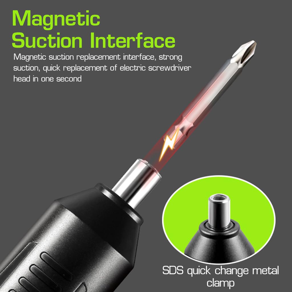 Serplex Electric Screwdriver Set for Home and DIY Use with 34 Bits and 3.5NM Torque | USB Rechargeable 3.6V Cordless Tool