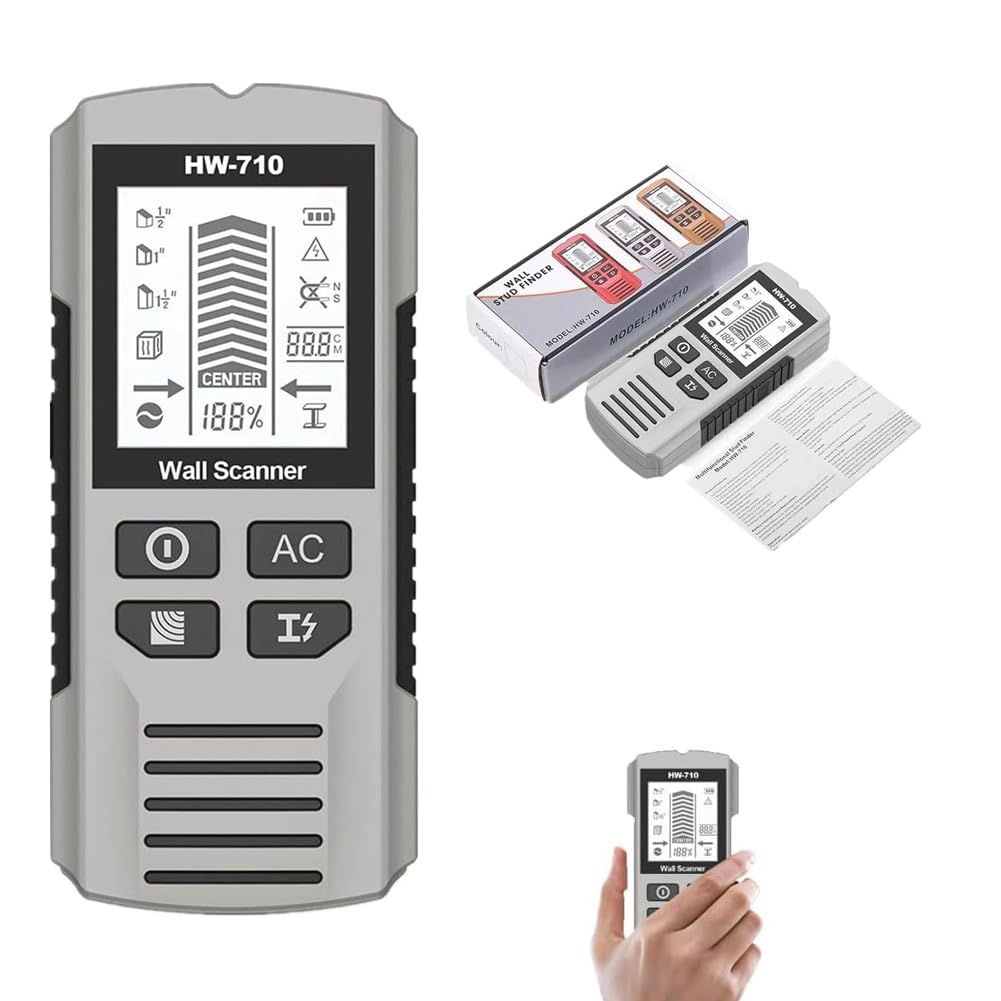 Serplex Stud Finder Wall Scanner for DIY and Professional Use with 6 Modes & LCD Display | Detects Studs, Metal up to 38mm and Live AC Wires up to 51mm