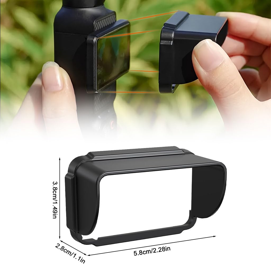 ZORBES Sun Shade for DJI Osmo Pocket 3 featuring Snap On Anti Glare Hood | Outdoor Filming Accessory