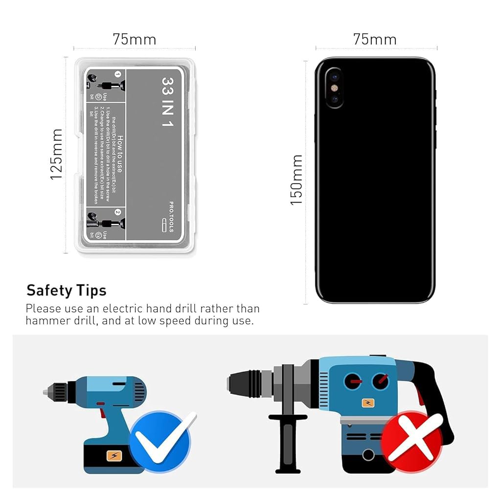 Serplex Screw Extractor Set for Damaged and Stripped Screws featuring 33PCS S2 Steel Tools | with Drill Bits and Socket Extension