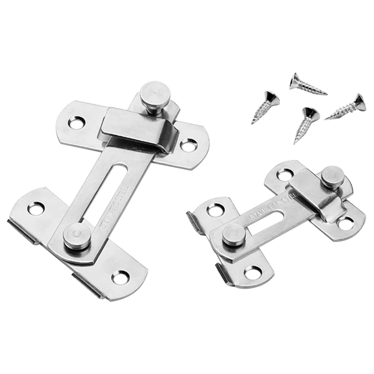 Supvox  Stainless Steel Flip Latch Gate Latches Bar Door Lock (3 Inch) - 2 Pieces