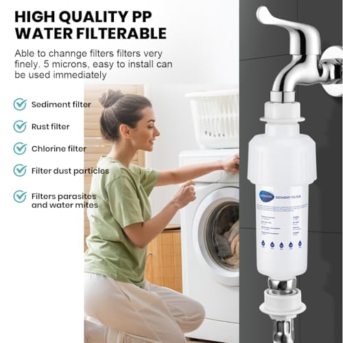 Serplex® Washing Machine Water Filter Cartridge with 3 Replacement Tap Accessories Science for Kitchen Bathroom Toilet System 3PCS