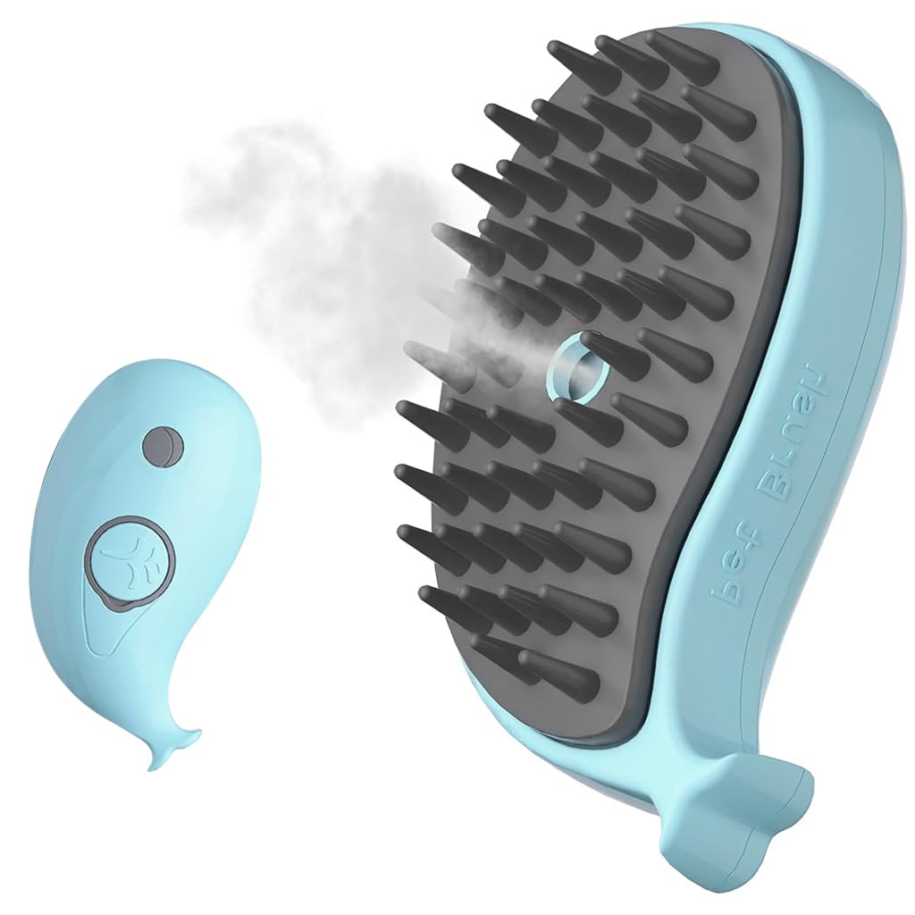 HASTHIP Electric Steam Brush for Dogs and Cats with Massage | USB Rechargeable Grooming Tool