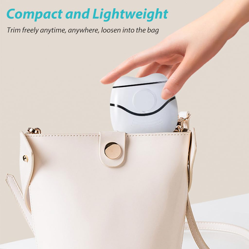 ZIBUYU Mini Baby Nail Clipper Electric Nail Clipper Safe Nail Trimmer Quiet Baby Nail Clipper Anti-splash Electric Nail Trimmer with Nail Dust Bin Battery Operated Nail Clipper for Baby, Adult