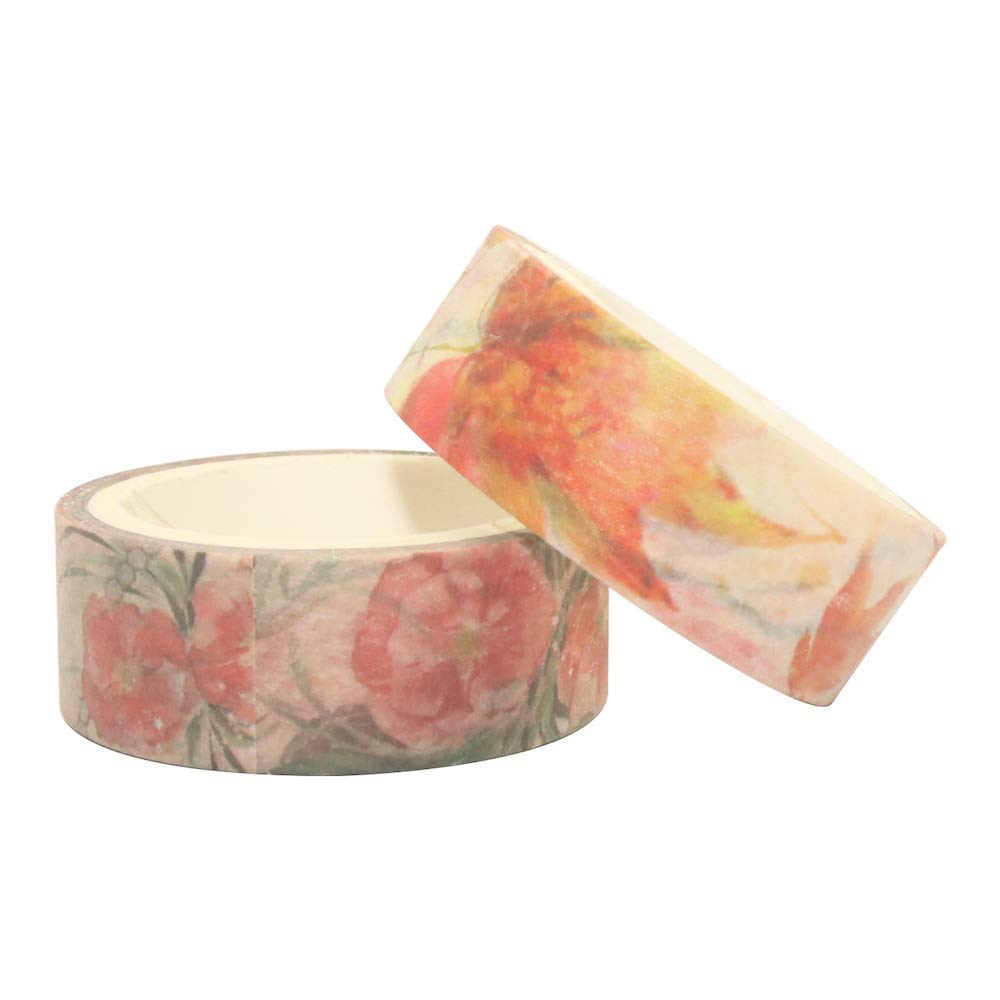 HASTHIP 10 Roll Spring Flower Washi Tape Set Masking Decoration Tape(Warm Color)