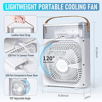 ZORBES® USB Cooling Fan 2 in 1 Desk Air Humidifier Fan LED Cooling Fan with 3 Speed & 5 Mist Spray Mode Portable Evaporative Air Cooler with Cooling Fan for Bedroom, Office, Dorm