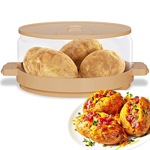 HASTHIP® Potato Storage Containers, Potatoes Baking Box for Microwave Oven, Baked Potato Box, Cooks in Minutes, Tender & Fluffy Spuds, Easy to Clean, Dishwasher-Safe, 24 * 19.5 * 9.5cm, Clear