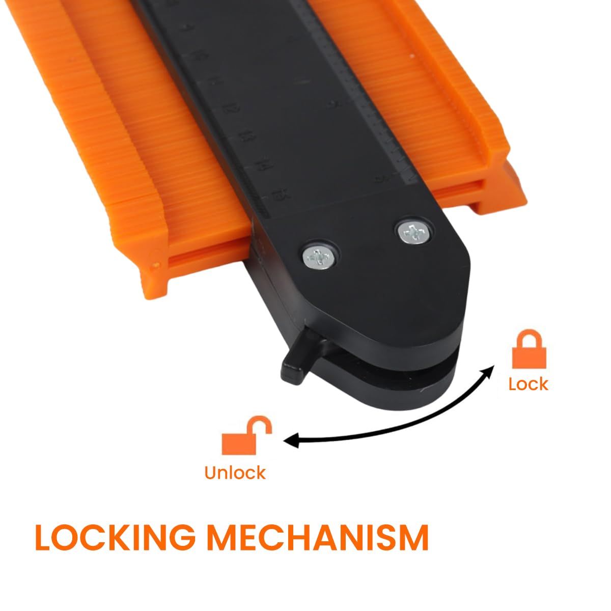 Serplex Contour Gauge for Flooring and Woodworking with 10 in Dual-Sided Scales | Metal Lock