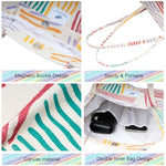 PALAY® Tote Bag Corduroy Fashion Color Lines Grocery Bag Large Hand Bag for Women Shopping Bag, Grocery Bag, Shoulder Bag for Shopping, Commuting