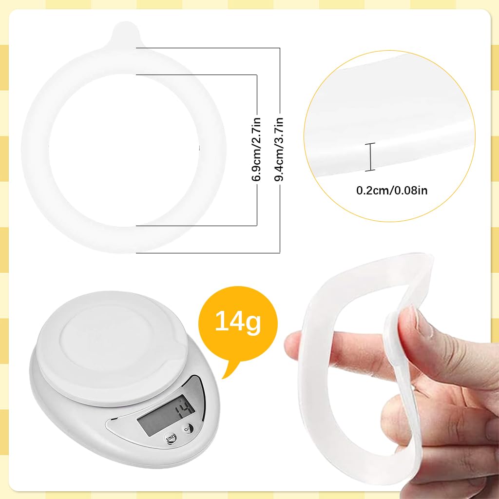 HASTHIP Silicone Sealing Rings for Mason Jars 8 Pcs with 2.76 in Airtight Gaskets | Food Grade Reusable Anti Leak Design