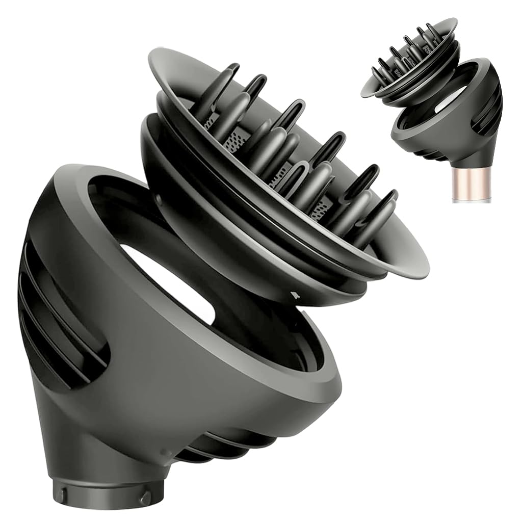 MAYCREATE Wave Curl Diffuser for Dyson Airwrap with Dome and Diffuse Modes | Enhances Wavy and Curly Hair