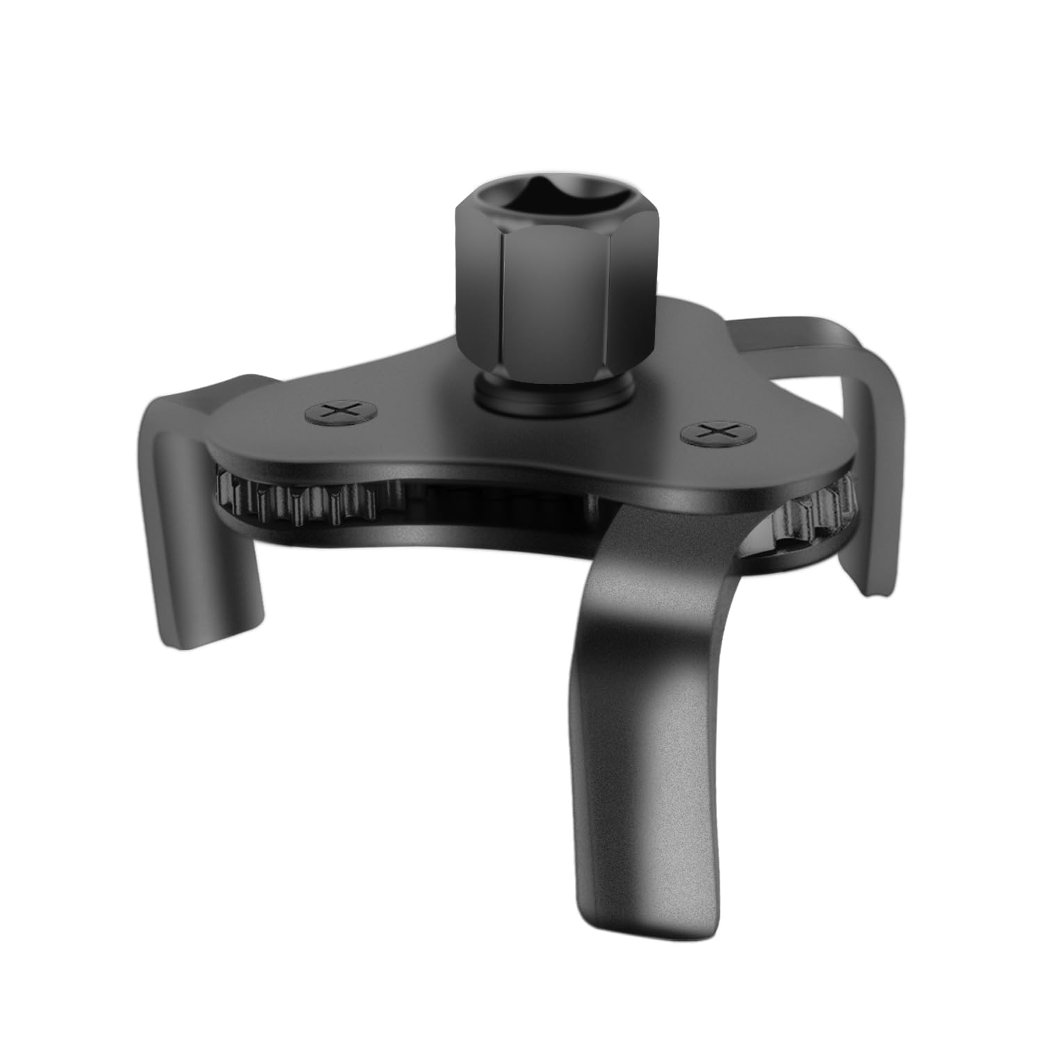 STHIRA® Universal Adjustable Oil Filter Wrench, Carbon Steel, Black, 1/2 & 3/8 Inch Square Drive Socket