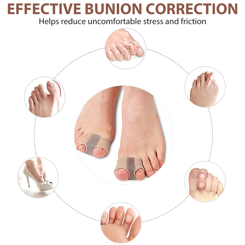 ZIBUYU Toe Separator for Bunion Relief featuring Stretchy Fabric Design | Pack of 2