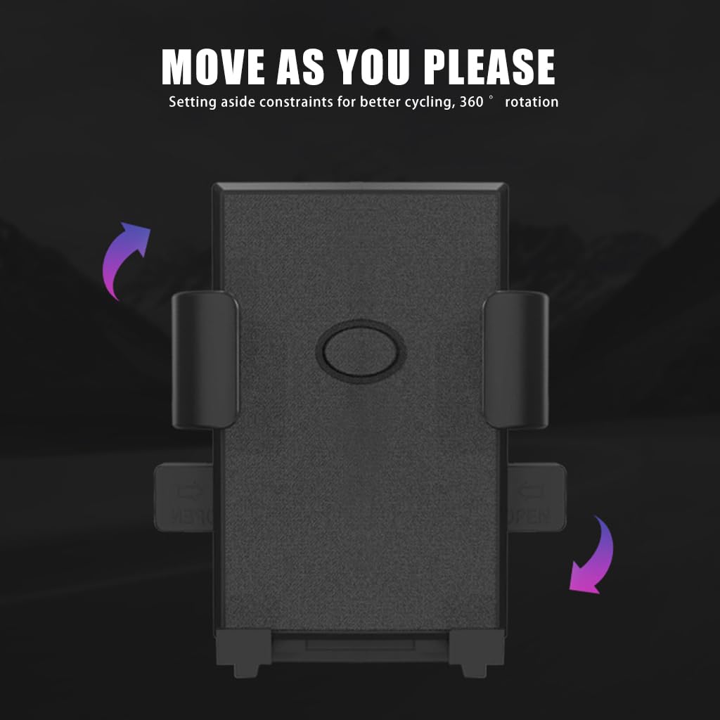 PROBEROS Bike Phone Mount for Handlebar with 360 Rotation and Dual Side Claws | Fits 4–6.5 in Smartphones