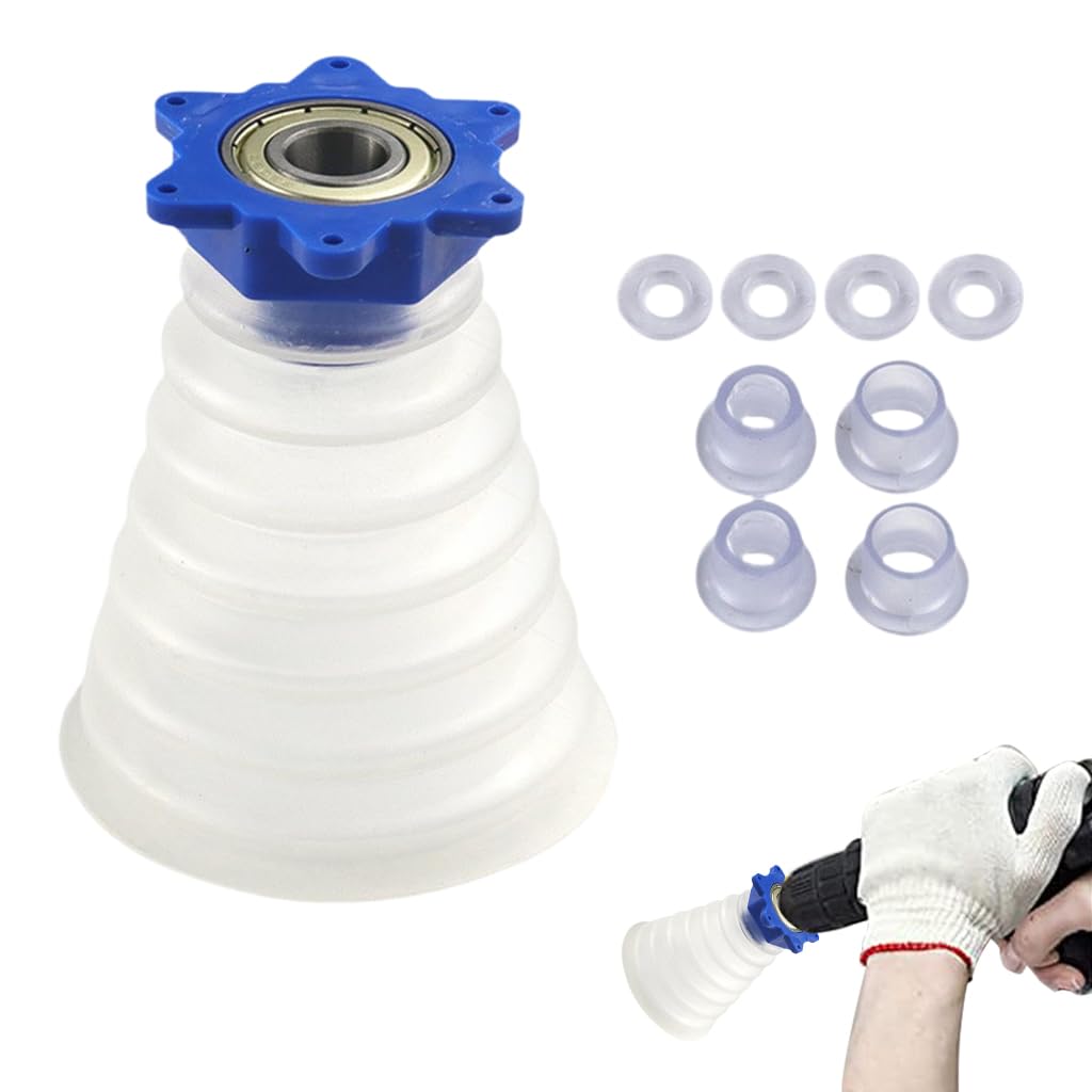 Serplex Hole Saw Dust Bowl 16cm for Drill Dust Collection with Flexible Retractable Cover | Universal Fit