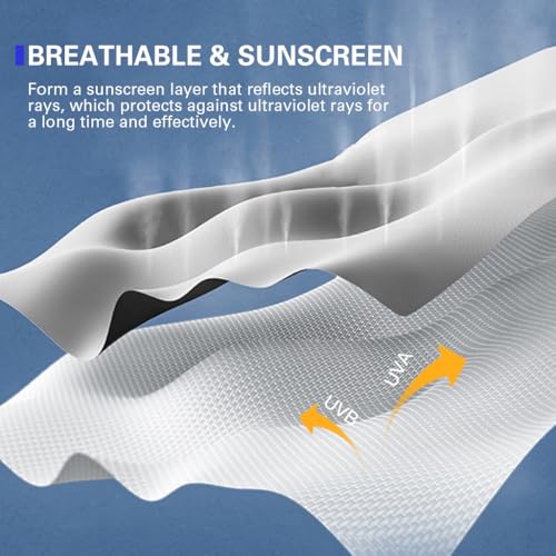 ZIBUYU® 6 Pairs UPF 50+ Ice Silk Arm Sleeves for Men Boys Cooling, Breathable, Quick Dry UV Protection Outdoor Sports, Cycling, Driving, Running, Hiking, Fitness Summer Sun Protection