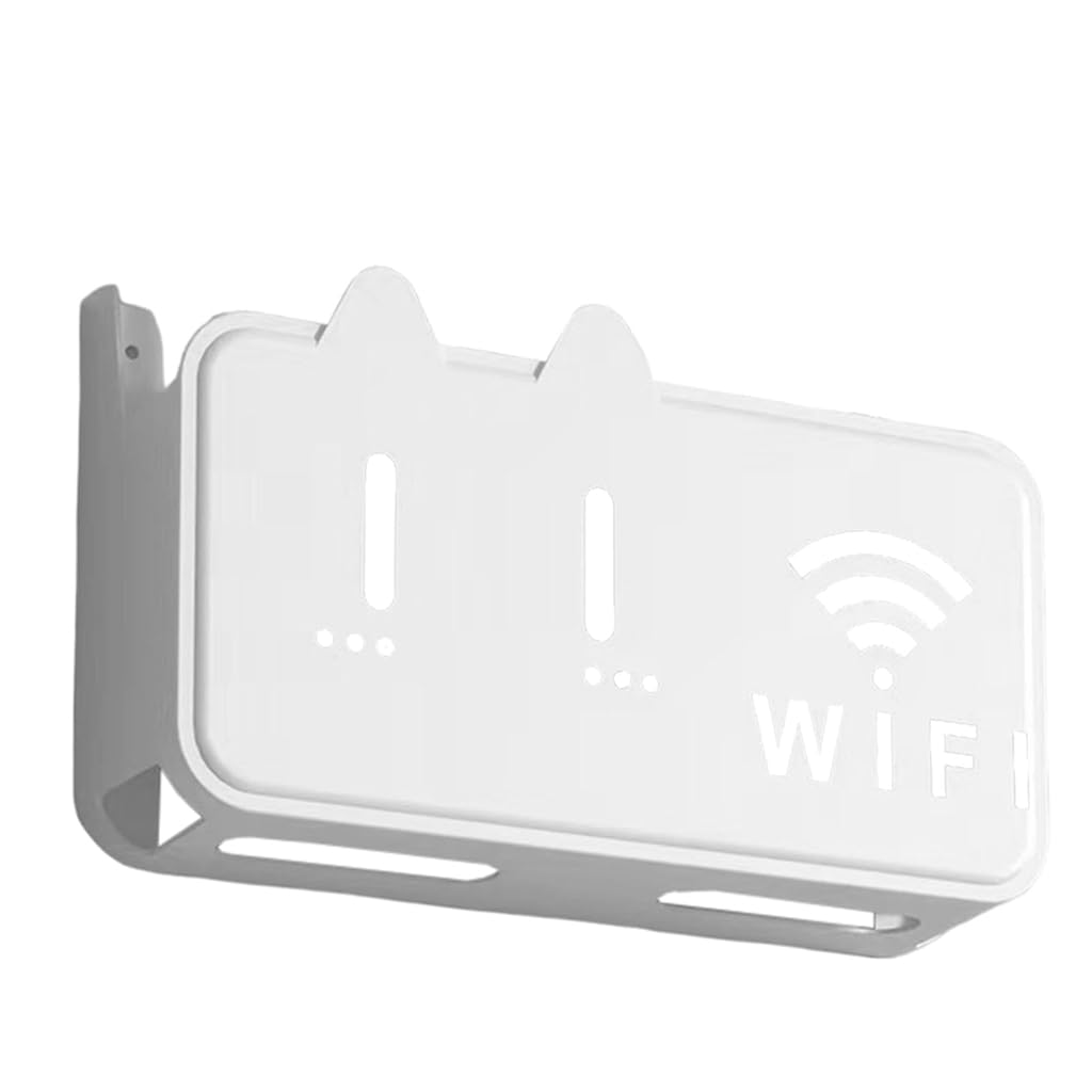 Supvox® Acrylic Router Rack Mount - Wall-Mounted Adhesive Holder | Multifunctional Organizer for Set-Top Boxes