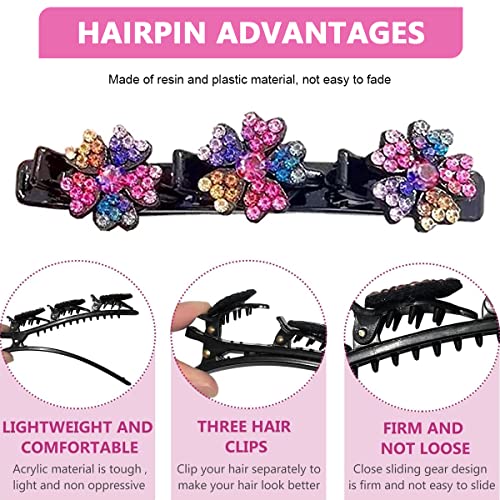 PALAY® 4 Pcs Braided Hair Clips for Women Girls Cute Hair Braid Accessories Plait Hairpins Hair Sectioning Clamps Fashion Hairdressing Styling Tools