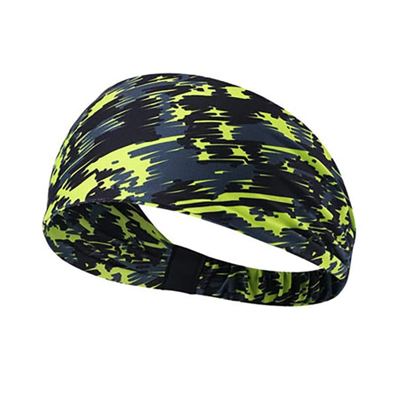 Proberos® Men Non Slip Sweatbands Lightweight Colorful Headbands（Green）