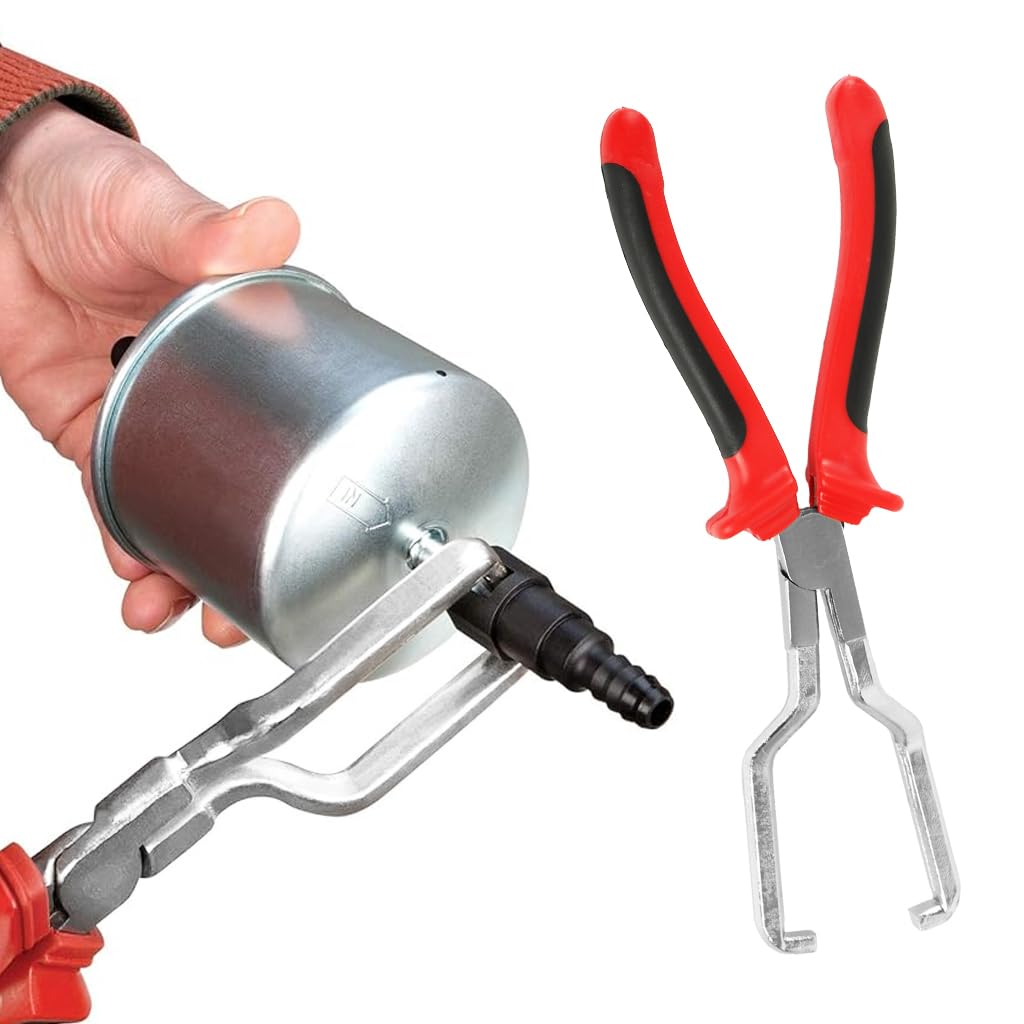 STHIRA Fuel Line Disconnect Plier for Car Maintenance with Rubberized Handle | Carbon Steel Tool