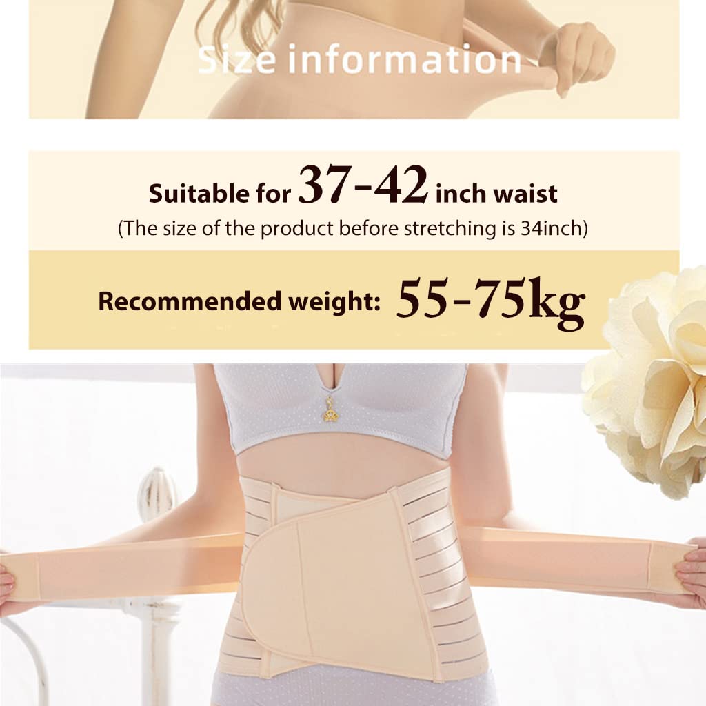 PALAY Postpartum Support Waist Trainer Women Corset Waist Relief Body Shaper Girdle Recovery Belly/Waist/Pelvis Belt Shapewear Slimming Girdle, Beige 55-70kg-XL (Recommend)