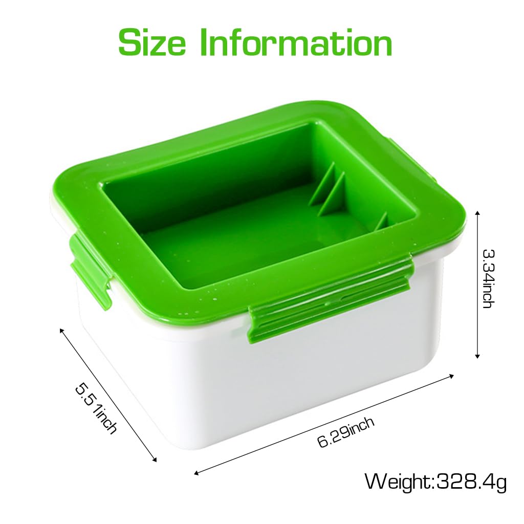HASTHIP Tofu Press Drainer for 8–12oz Pieces with Quick Water Removal | 4.5×3.78×1.77 in 3PCS