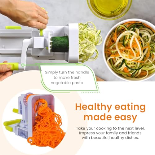 HASTHIP® Vegetable Slicer for Kitchen 5 Blades Cutter Potato Onion Chopper Multifunctional for Squash Potatoes Carrots 3 PCS