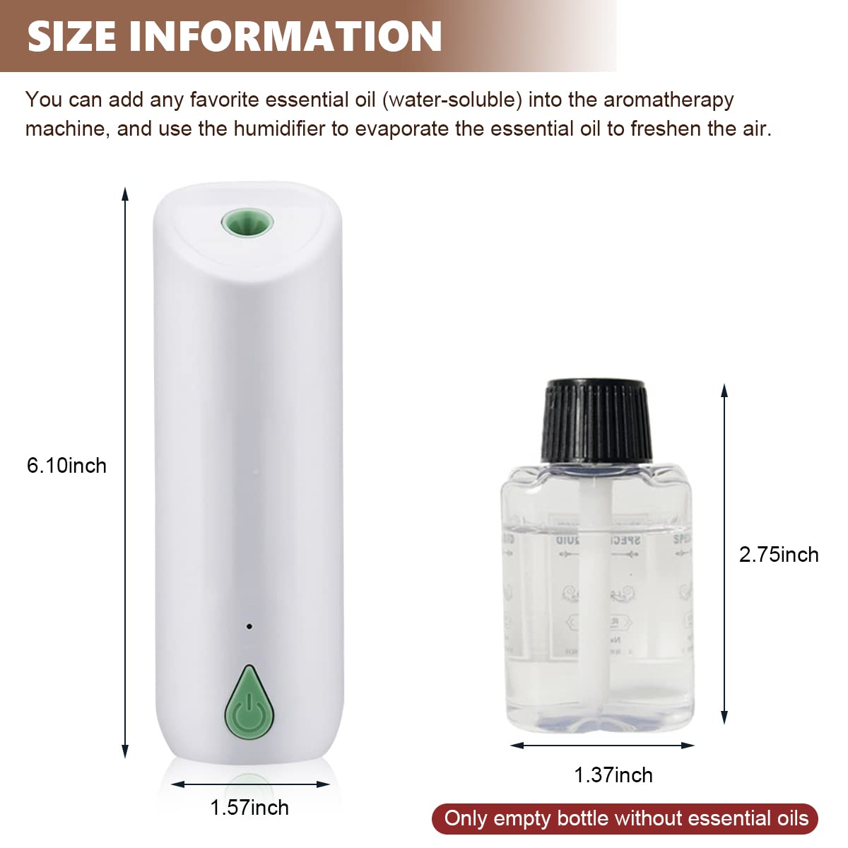 HANNEA Aroma Diffuser for Home with 500mAh Battery and 3 Spray Modes | 26dB Silent Operation