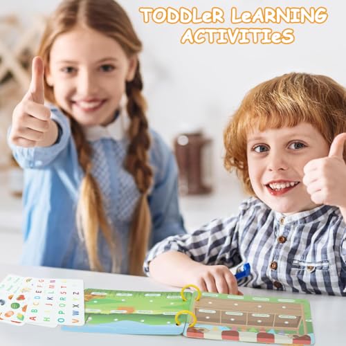 SNOWIE SOFT® Montessori Busy Books for Kids, Autism Sensory Educational Toys, 48 Themes Busy Book for Toddlers 1-3 Boys