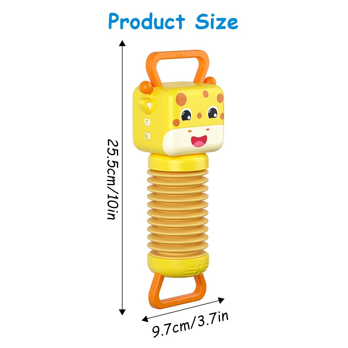 PATPAT Hanging Toys for Babies with Night Light and Musical Accordion Giraffe | BPA Free Sensory Toy