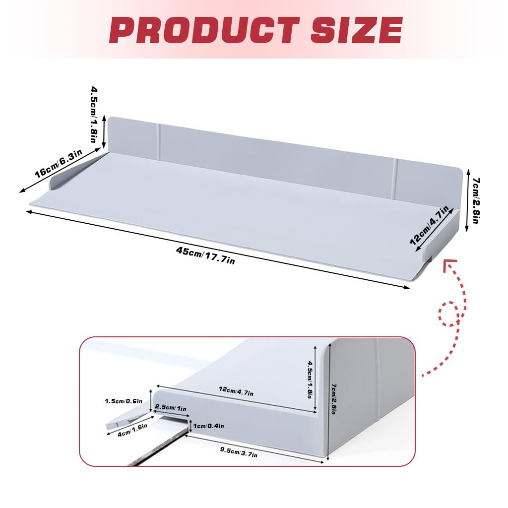 HASTHIP Sink Splash Guard for Kitchen with 17.7 in Coverage featuring L Shape Silicone & Suction Cups