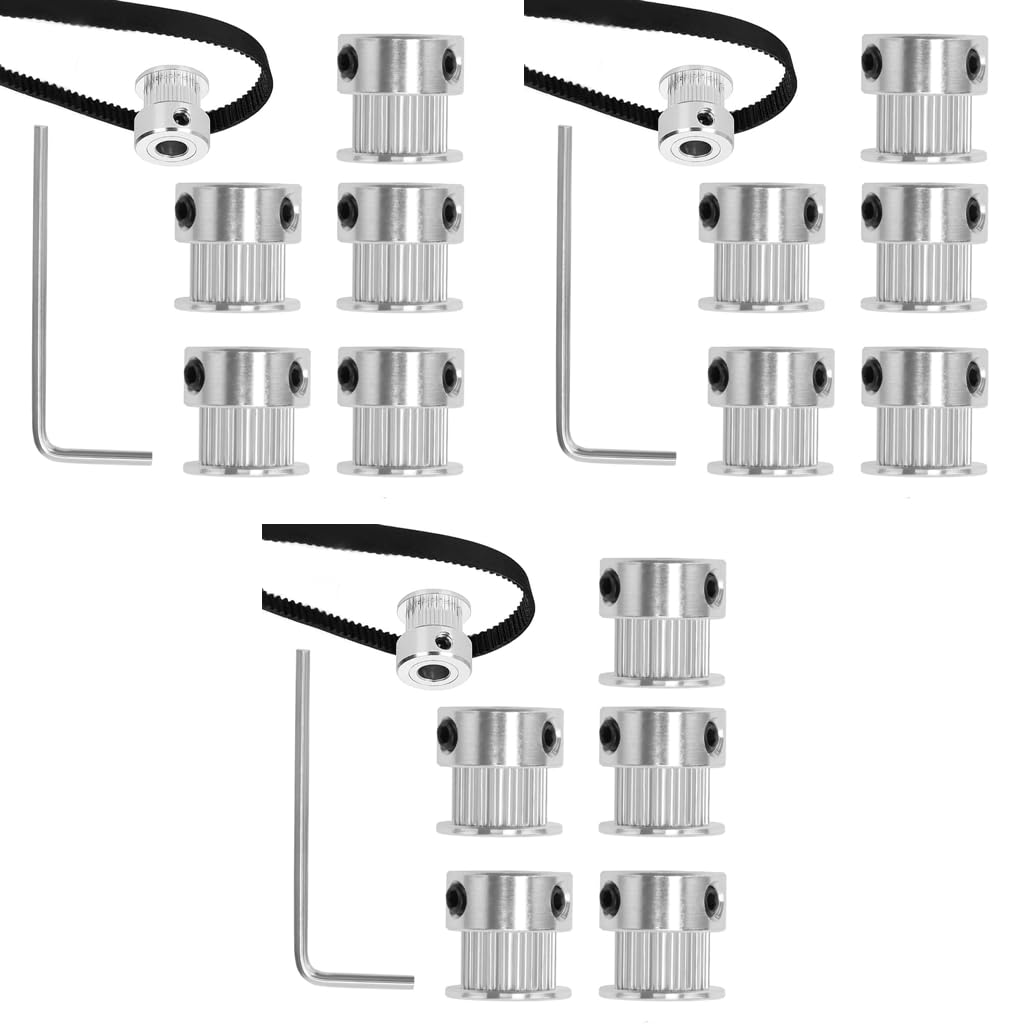 Serplex GT2 20 Teeth 5mm Bore Timing Pulley for 6mm Belt and 3D Printer Use | Aluminum 15PCS