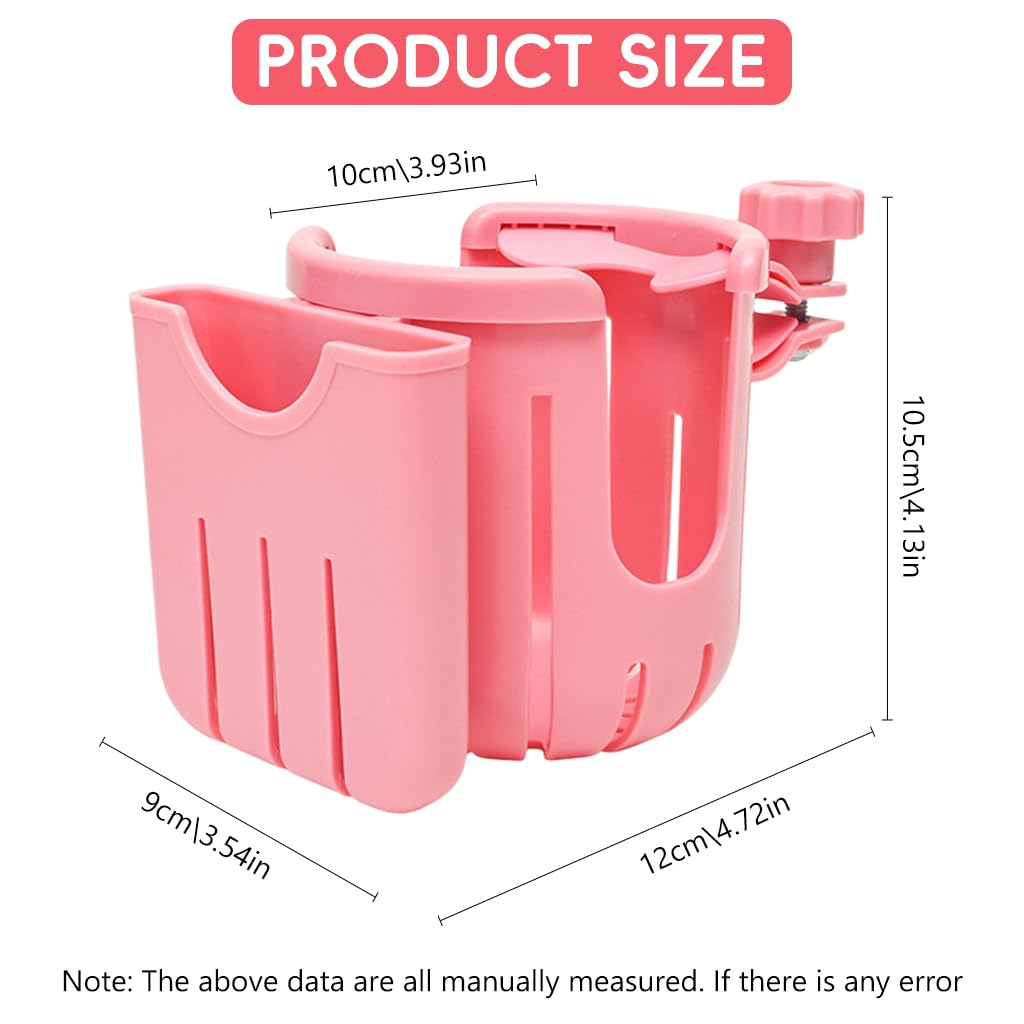 Proberos Water Bottle Holder for Bikes with 2 in 1 Phone Mount featuring Screw Fix Clamp | Pink