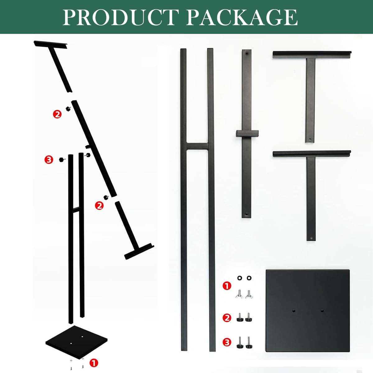 Climberty Upright Sign Stand for Menus and Posters with Tilting Display 57–103cm Stainless Steel | Adjustable Height Holder for Restaurants
