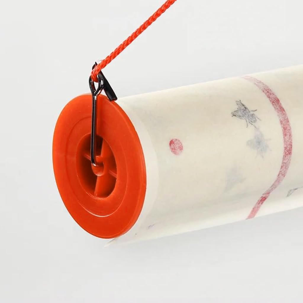 Supvox Fly Trap Kit for Garden and Indoor Use with 4m Sticky Roll | Non-Toxic Hangable Design