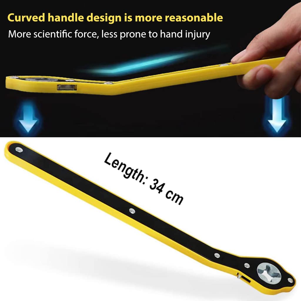 STHIRA Car Jack Wrench for Scissor Jack with 360 Swivel Head and Reversal Knob | 2PCS