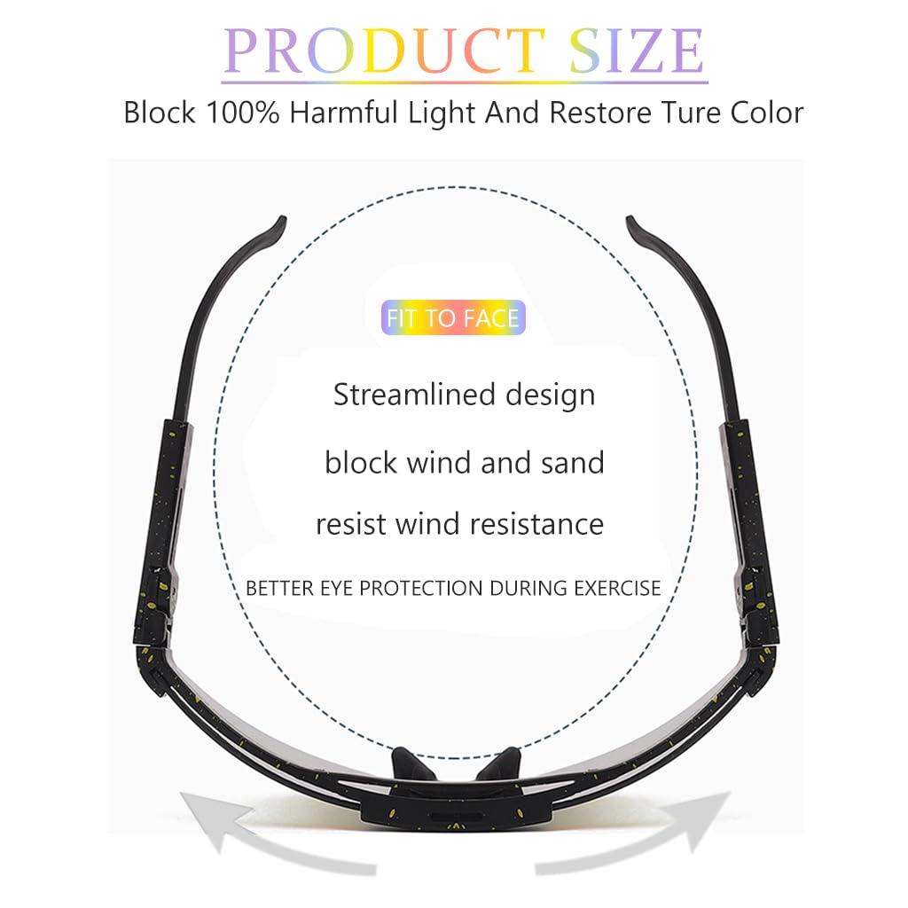 Proberos Polarized Sports Sunglasses for Cycling and Driving with UV400 TAC Lenses | Lightweight Unisex Eye Protection