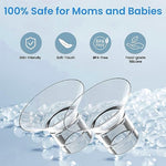 SNOWIE SOFT® 4pcs Breast Pump Accessories for Breast Pump, 21mm Flange Inserts Suit for Medela, Spectra 24mm Shields/Flanges, Breast Shields, Shaped Around You for Comfortable and Efficient Pumping