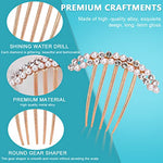 PALAY® 3 Pcs Pearl Claw Hair Clips Side Comb Rhinestone French Hairpins Metal Decorative Hair Bun Clips Hair Accessories for Women Girls Gift