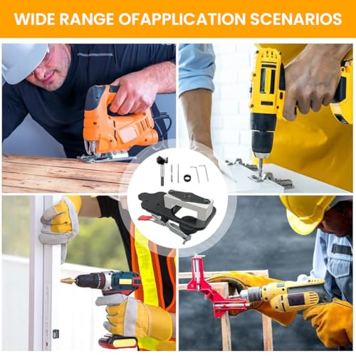 Serplex® Concealed Hinge Jig Carpenter Tool for Wood Work 35mm Woodworking Hole Drilling Guide Kitchen Aluminum Alloy Cabinet Door 2PCS