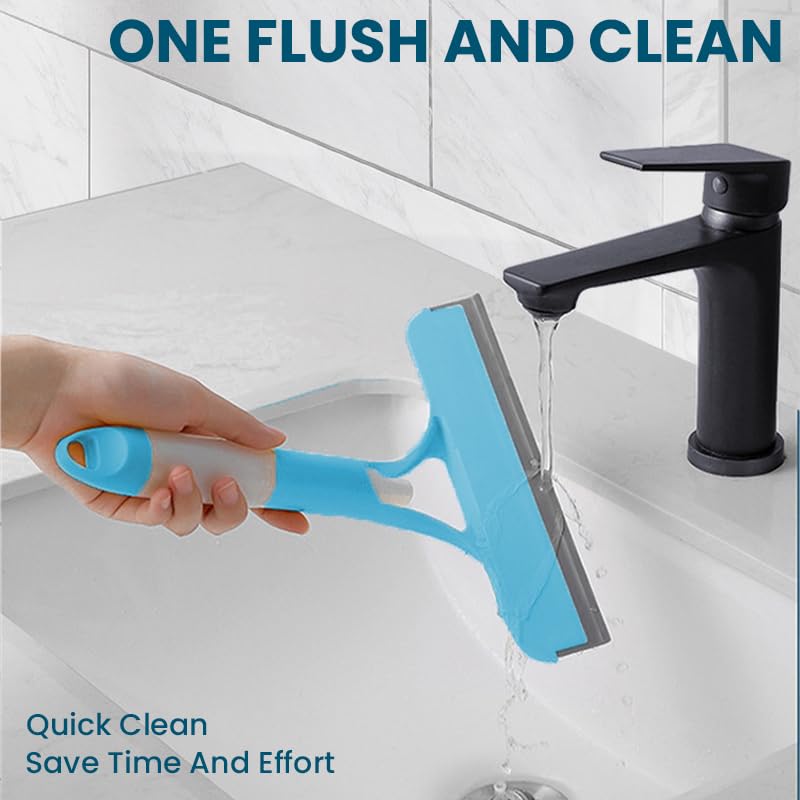 HASTHIP 3 in 1 Glass Window Cleaner for Home and Car with Built in Spray System | Blue