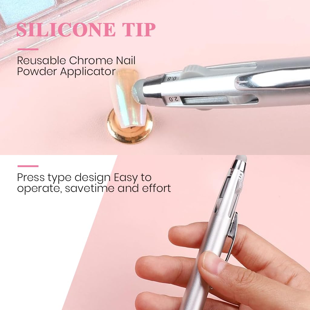 MAYCREATE Nail Dotting Tool for DIY Nail Art with 4 tip sizes 0.8–1.6mm | Switchable Pen Design