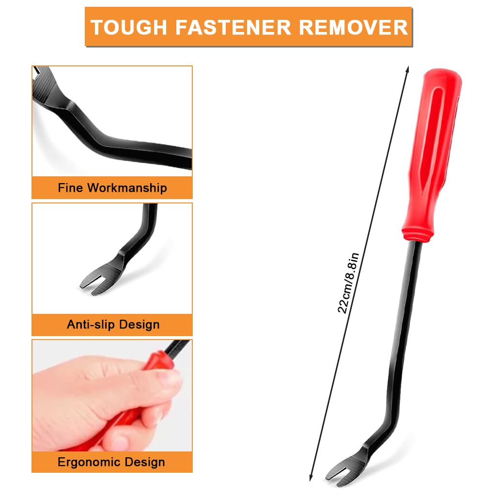 STHIRA Car Bumper Clips Lock Kit for Door Trim and Fender Repair with 100 Pcs 7mm 8mm 10mm Rivets & Removal Tool