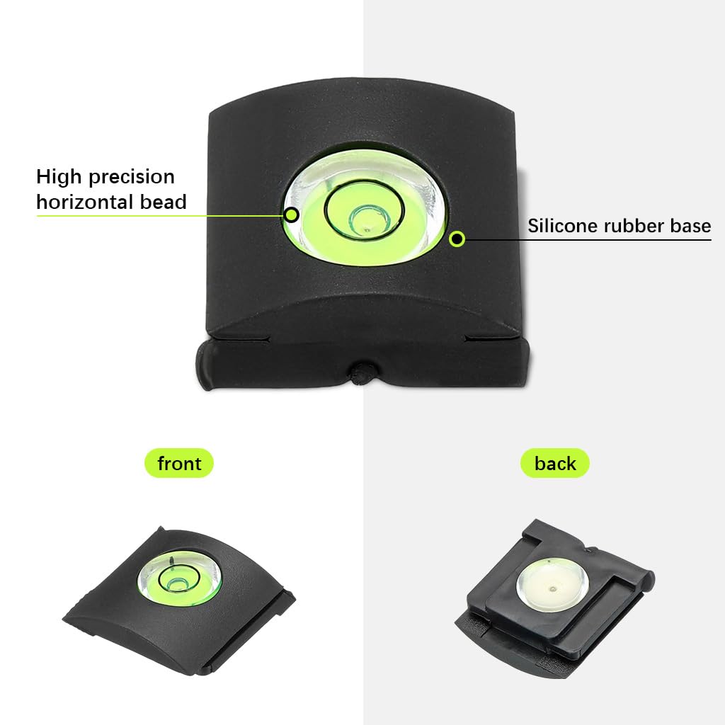 ZORBES Camera Flashlight Hot Shoe Cover 6PCS with Bubble Spirit Level for DSLR | Protects Canon Nikon Cameras
