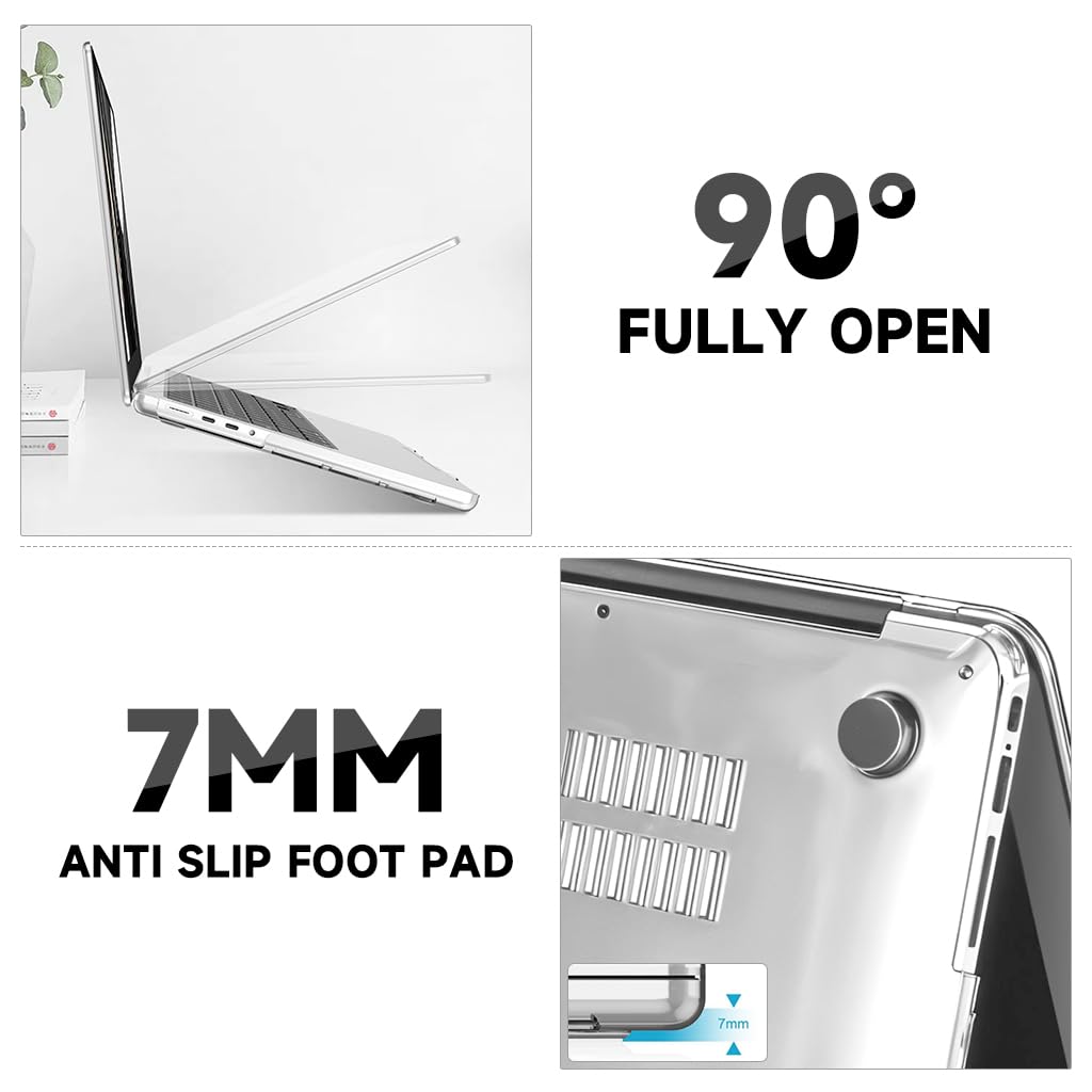 ZORBES Cover for MacBook Pro 14 Inch featuring 2 Piece Snap On Design and Clear PC Shell