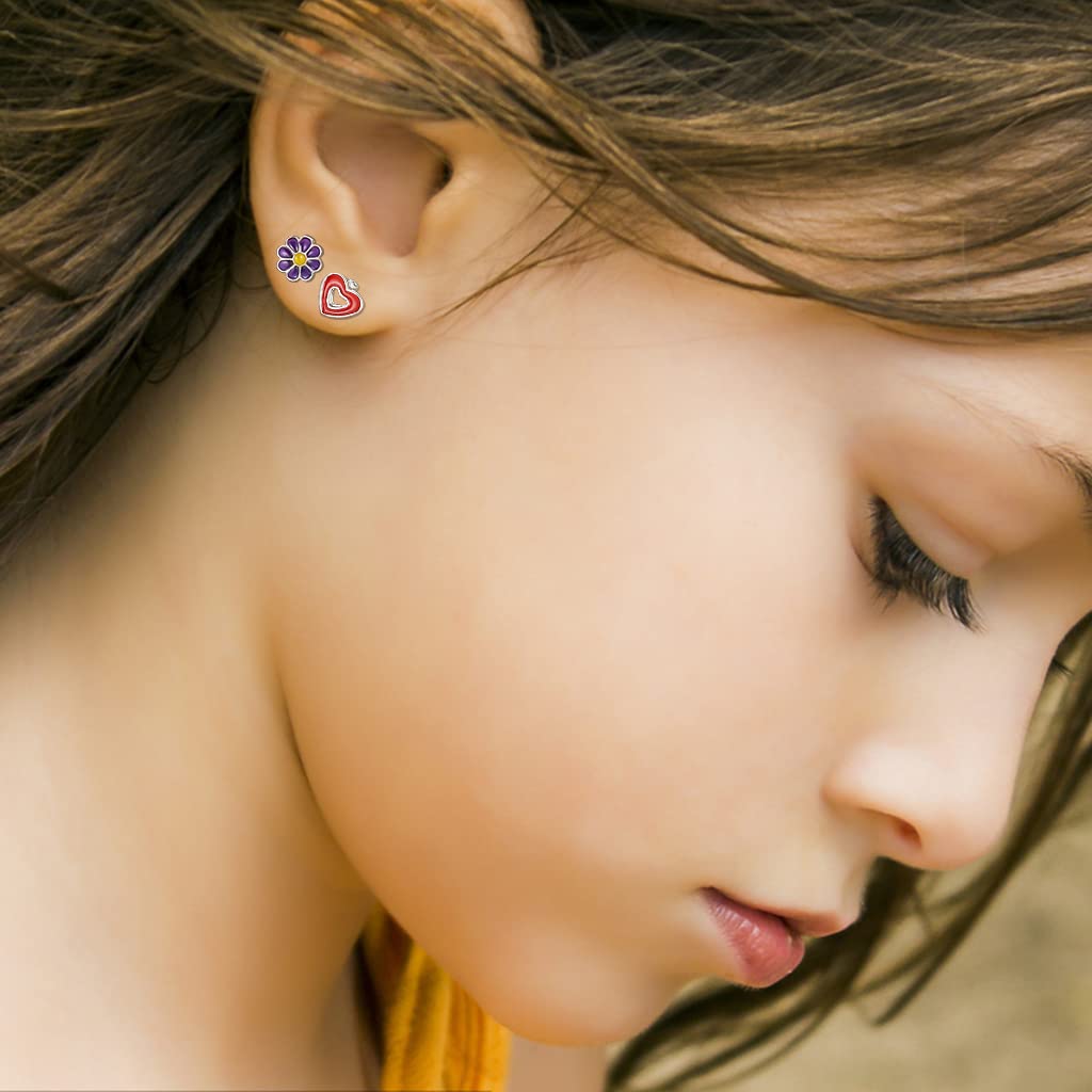 Zibuyu Stud Earrings for Women featuring 30 Pair Alloy Studs with Pearls & Rhinestones | Gift for Girls