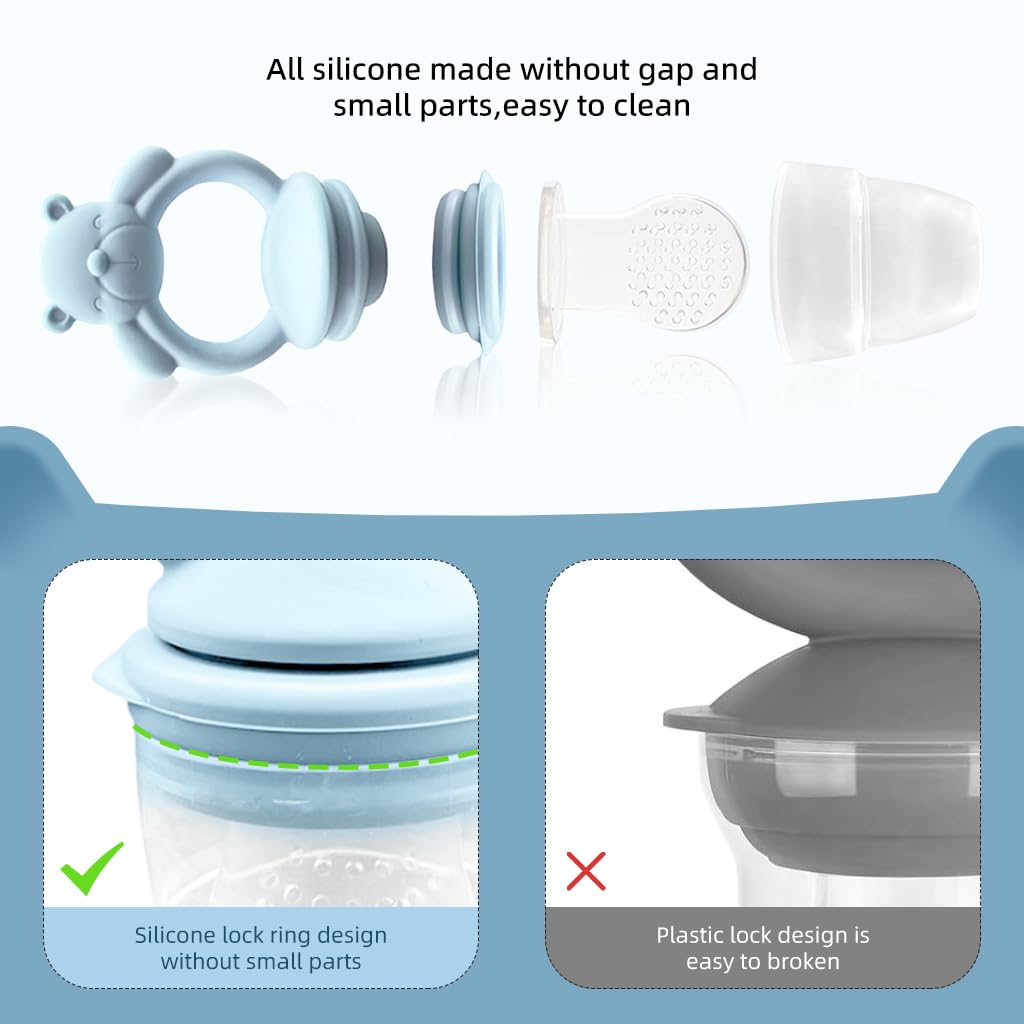 SNOWIE SOFT Silicone Pacifier Set for Baby Feeding with Ice Cube Tray | BPA Free Teether