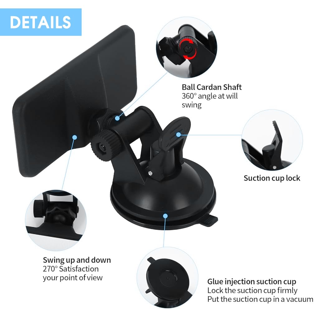 STHIRA Car Rear View Mirror for Baby Monitoring with 360° Rotation and Suction Cup | 120 x 60mm Clear View